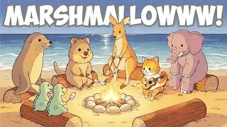 A Night at the Beach Campfire. /acoustic music 🎸