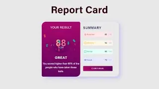 How to Make  Report Card in HTML & CSS | Easy Web Learner