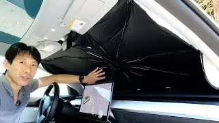 Model 3/Y Sun Shade Umbrella Deploys in 1 Second! [OtriFowd]