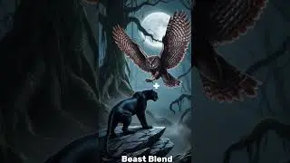 Epic Black Panther and Owl Hybrid: Ultimate Apex Predator