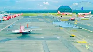 One by one ready for takeoff #ready #one #malaysia #airport #airasia 