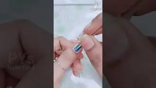 easy marble nailart 💅💙#nailart #viral #trending #shortvideos #shorts #short