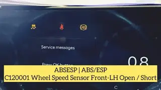 ABS WARNING LAMP ON PC120001 Wheel Speed Sensor Front-LH Open / Short WIRING REPAIR 👨&zwj;🔧 #automobile