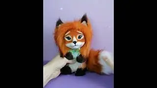 Fantasy Stuff Red Fox Plush, Plushie Toy, Stuffed Teddy Animal, Ooak Art Doll, Mythical Creature