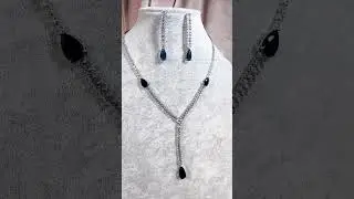 Luxurious Cubic Zirconia Lariat Necklace Set for Special Occasions | Brial Jewelry