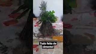lindo vaso de cimento - v&iacute;deo completo passo a passo no canal Nerdzilla.
