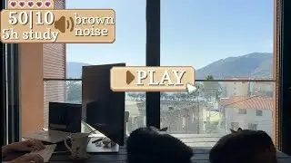 5-HOUR STUDY WITH ME 🎧| brown noise & classical music| Pomodoro 50-10