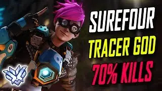 BEST TRACER IN THE WORLD SUREFOUR!!! 63 KILLS!! 70% KILLPARTICIPATION [ OVERWATCH TOP 500 SEASON 5 ]