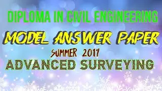 advanced surveying model answer paper summer 2019 || diploma in civil engineering semester 3||