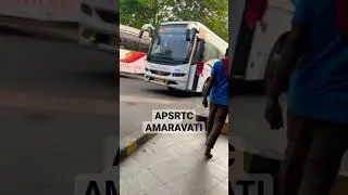 Apsrtc Amaravati entering Rajahmundry bus station #bus #trending #video #volvo #youtube #apsrtc