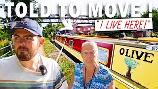 CONFRONTED FOR MOORING OUTSIDE THEIR HOUSE! FORCED TO MOVE ON! Narrowboat Life - 564