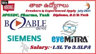 APSSDC,Pharma, Diploma,B.Tech Jobs July-2021 | Latest Notification |Freshers & Experienced Apply