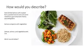 Menu Writing and Descriptions