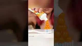 Orange Fruit Toothpaste ASMR | AI ASMR | Slime No Talking ASMR #shorts #slimeasmr
