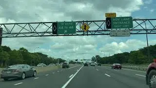 DRIVING BY I-495 LONG ISLAND. NEW YORK, 4K/60