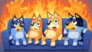 Bluey & Bingo Sweat It Out 💦🔥 | Can They Handle the Heat? | Funny Bluey Animation