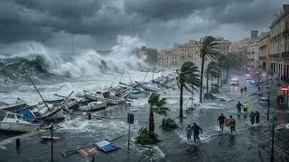 🌪️ 🌊 Cyclone Harry Devastates Italy: 9-Meter Waves Smash Sicily as Floods Swallow Coastal Cities