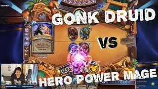 Hero Power Mage vs Gonk Druid. Gonk laughing on Toast!