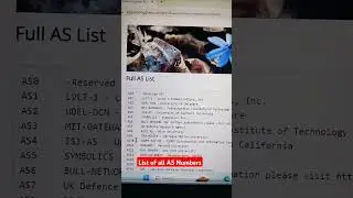 List of All Autonomous System Number ASN 