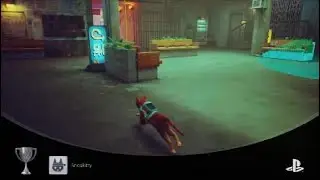 Stray - Sneakitty trophy (avoid the sentinels in Midtown)