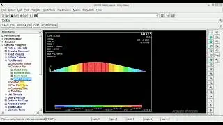 SFD and BMD for Simply Supported Beam with Uniformly Distributed Load on Ansys 14.5