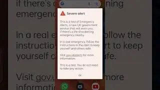 UK Mobile Phone EAS alert test #eas #beep #alert