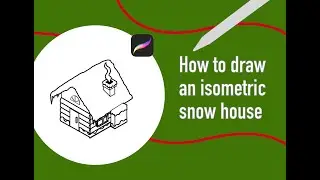 How to draw an isometric snow house
