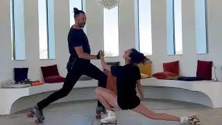 Ryan Allen Carillo and Kim Manning Rollerskate duo 