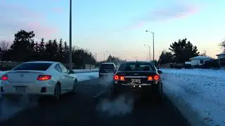 [4K]Morning Commute a Day after Record Breaking Winter Storm in Brampton Ontario Canada January 2019