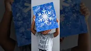 Snowflake Painting Winter Art Project