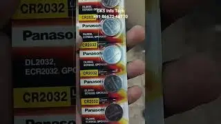 Panasonic CR2032 Battery Lithium cr-2032 3V Coin Cell pack of 6 | GKS Info Tech #cr2032  #panasonic