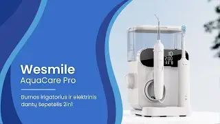 Burnos irigatorius ir elektrinis dantų &scaron;epetėlis 2in1 Wesmile AquaCare Pro