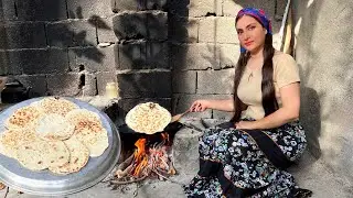No Oven , No Stove ! Traditional Village Bread | Village Life iran