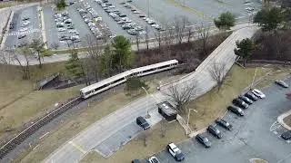 DC Metro Red Line, WMATA Shady Grove Yard and CSX, Drone Flyover, February 2023