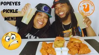 WE TRIED POPEYES NEW PICKLE MENU MUKBANG REVIEW | POPEYES FOOD REVIEW | DevineEATS | Tazz & Devine