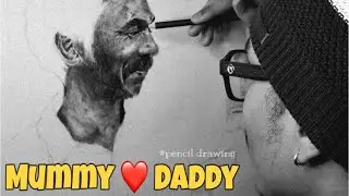 I Drew My Mummy & Daddy ❤️ A Drawing from My Heart #emotional #art | Vishnu Prasad Arts