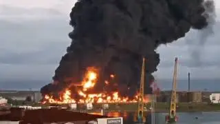 Ukraine Drone Strike on Sevastopol Oil Storage Site
