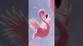 Pink Flamingo Aur Tiny Shrimps Ka Fun 🦩🦐#cuteanimals  #flamingolove  #3danimation  #pastelvibes  #ai
