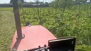 мульчирование заросшего участка мульчером скаут GCH-180