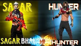 SAGAR BHAI VS HUNTER | 1 vs 1 custom room in my friend vs friend 😱 free fire #gvtsquad