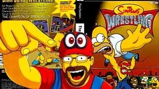 &laquo;Симпсоны: Рестлинг&raquo; для PlayStation One (PS1): Гомер против Мардж за главный титул!