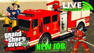 LIVE: GTA Online Co-Op Multiplayer 🔥NEW JOBS: Firefighter, Paperboy, Forklift Operator🔥