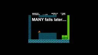 How to WALL JUMP in Super Mario Bros #glitch #mario #1980