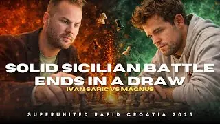 Ivan Saric vs Magnus Carlsen ❗ Solid Sicilian Battle Ends in a Draw ❗ SuperUnited Rapid Croatia 2025
