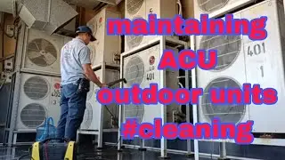 maintaining of ACU outdoor units #cleaning #jeddah