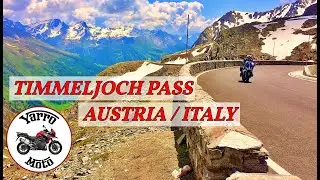 Motorcycle ride via the Timmelsjoch Pass, from Austria into Italy.