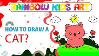 How to draw a pink cat ? cute cat