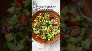 Avocado Cucumber Tomato Salad #weightloss #weightlosssaladrecipe #avocadosalad #saladrecipe #easy