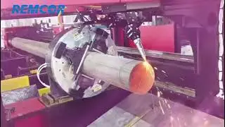 CNC 3D pipe intersection equipment for round tubes