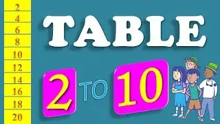 Table 2 to 10 | Multiplication tables for kids | Table 1 to 10 for kids | table 2 to 10 English